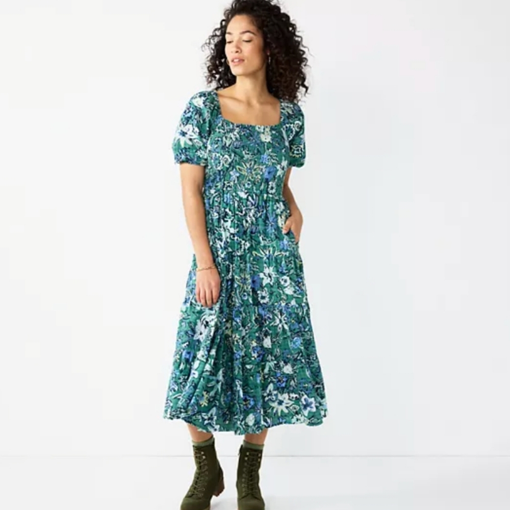 Floral Midi Dress - Size 2X